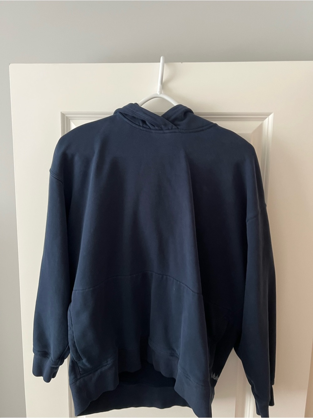 Womens Navy Hoodie Sweater - Classic Pullover